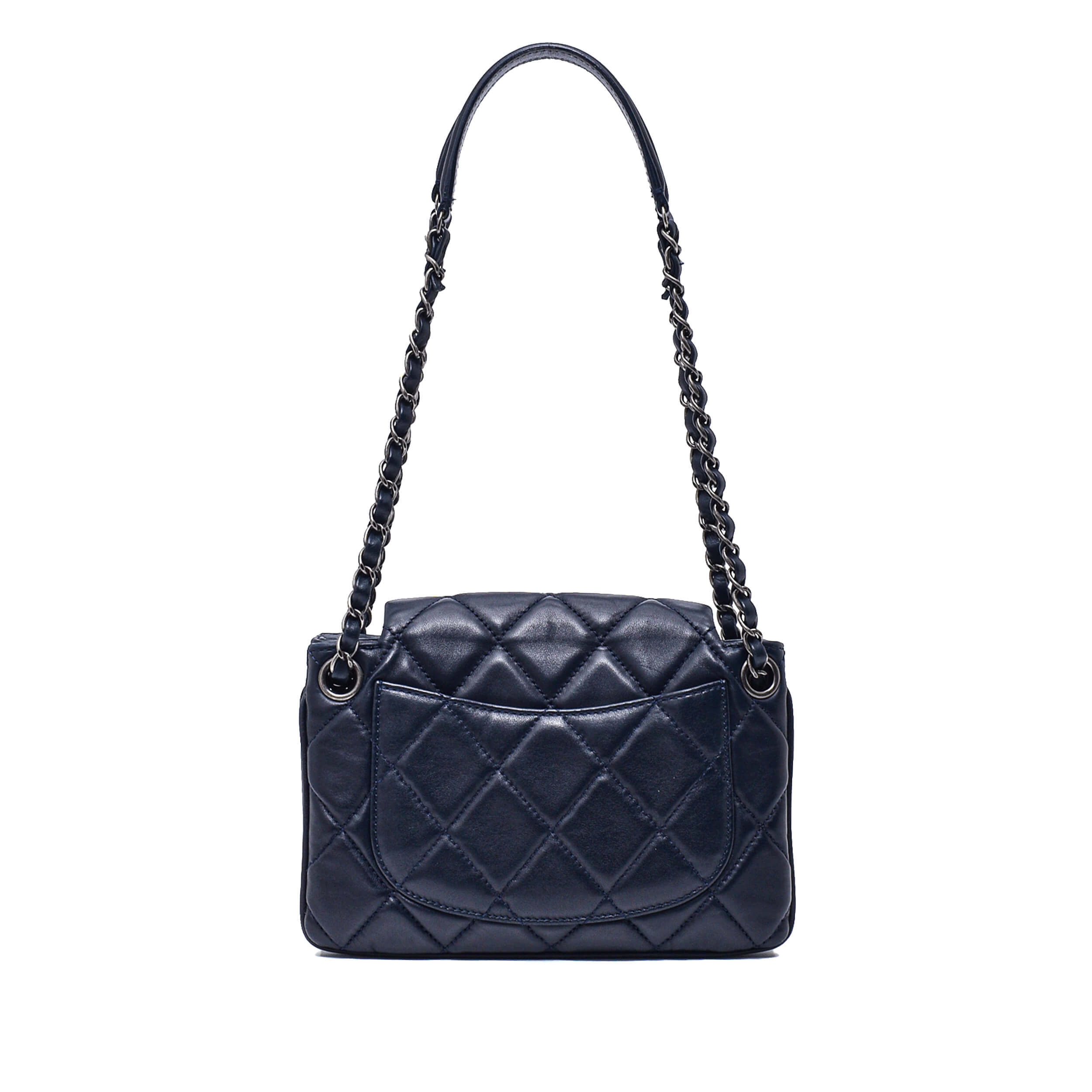 Chanel - Black Lambskin Quilted Leather Accordion Bag 